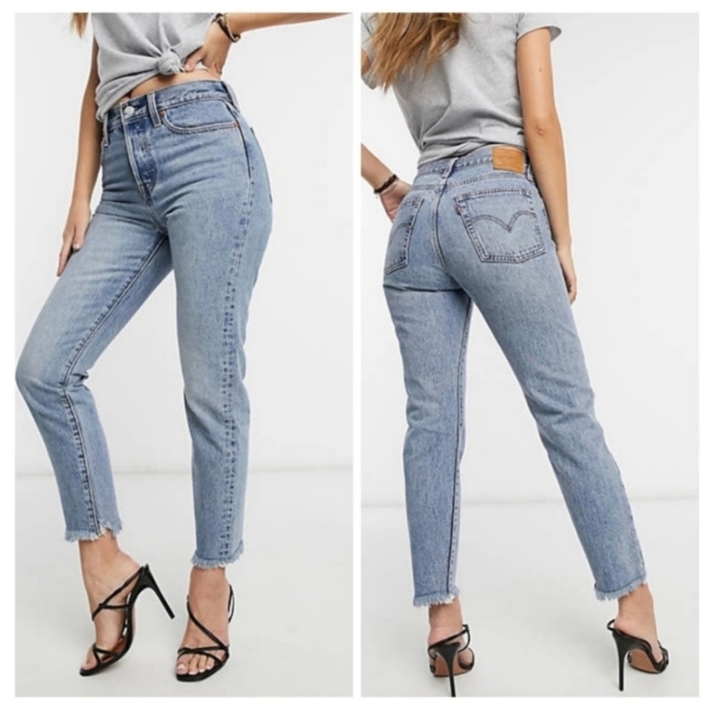 Levi's Premium The Wedgie Fit Button Fly Denim Jeans Size 26 Strauss & Co.